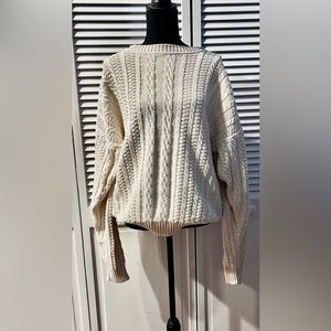 Vintage Peconic Traders Bay 100% Wool Men’s White Sweater